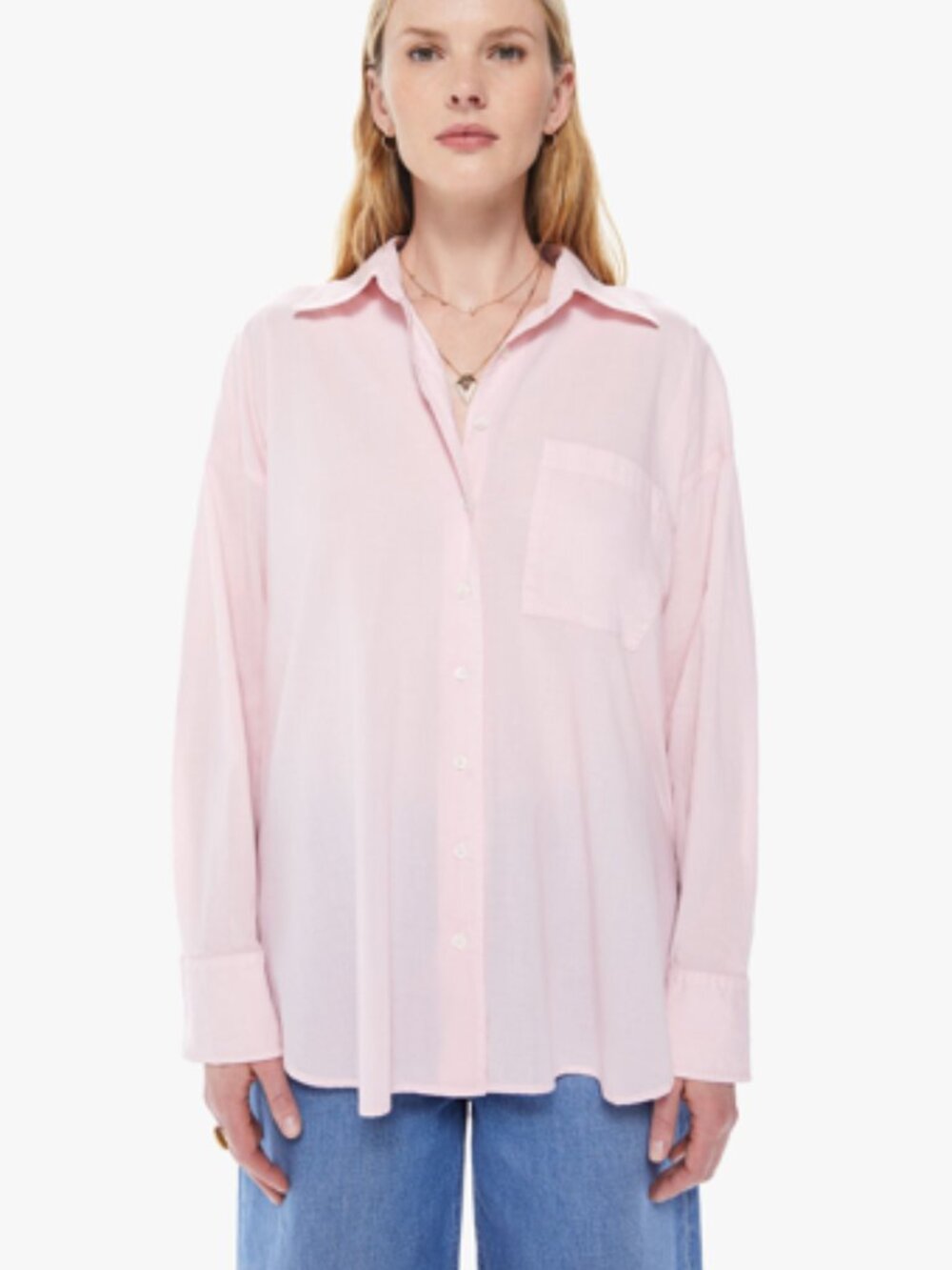 XiRENA Pale Pink Button-Down Shirt